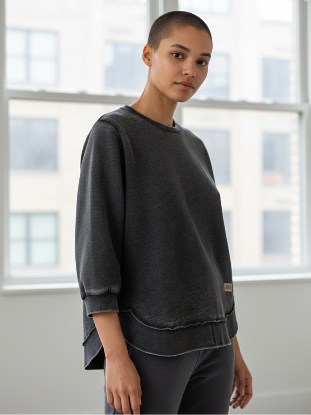 Washed Charcoal Crewneck Sweatshirt